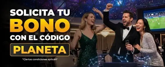 Bono Planeta de Somos Casino con elementos espaciales y premios